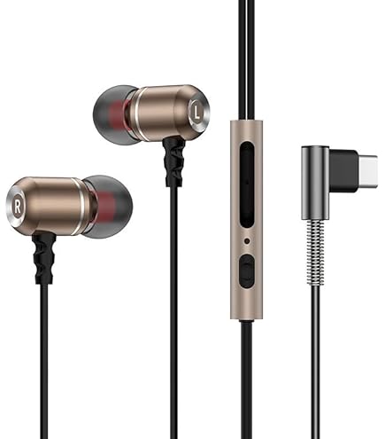 Amazon.co.jp: typeC有線イヤホン 90°L字デザイン ゲーム＆音楽 多機能